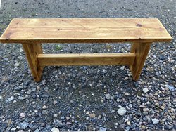 Rustic wooden benches