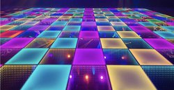 Colour changing dance floors for discos and parties