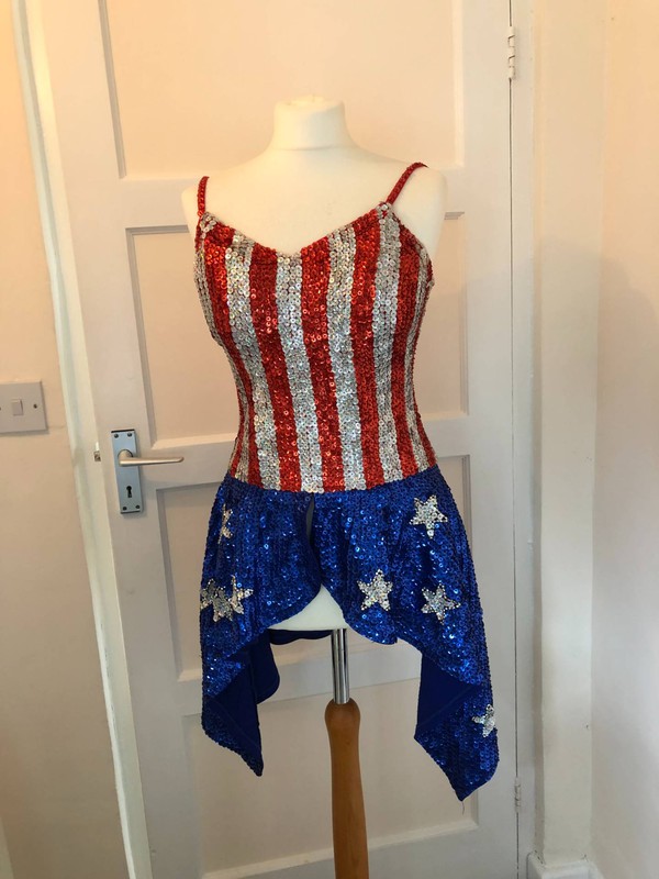 Stars and stripes show costume