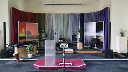 Aluminium Modular Stage Backdrop With Sound Absorbing Curtains