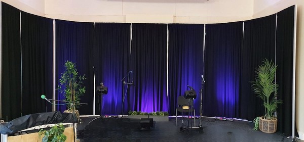 Buy Aluminium Modular Stage Backdrop With Sound Absorbing Curtains