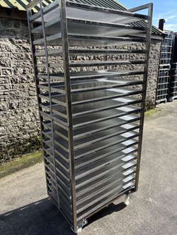 20 Shelf Stainless Steel Roll in Trolley