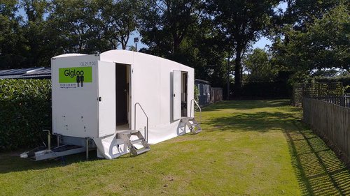 White 2+1 Recirculating Toilet Trailer White 2+1 Recirculating Toilet Trailer