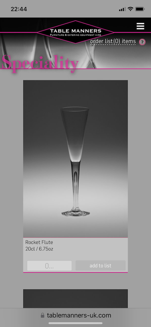 Dartington (Sharan) Crystal Flutes 6.75oz