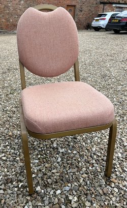 Secondhand 90x Burgess Pink Banqueting Chairs For Sale