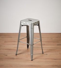 New Silver Tolix Style Bar Stools For Sale