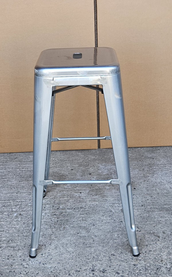 New Silver Tolix Style Bar Stools For Sale