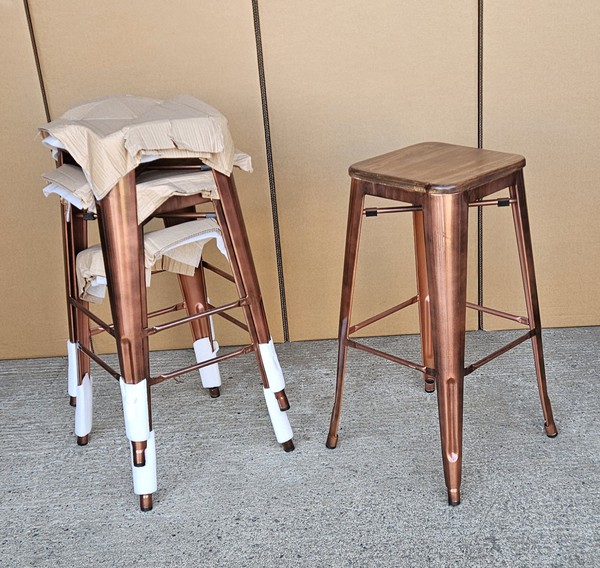 New Copper Tolix Style Bar Stools For Sale