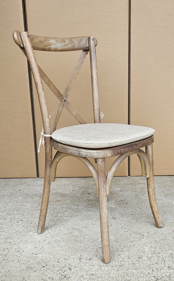 New Rustic Oak Crossback Chair For Sale