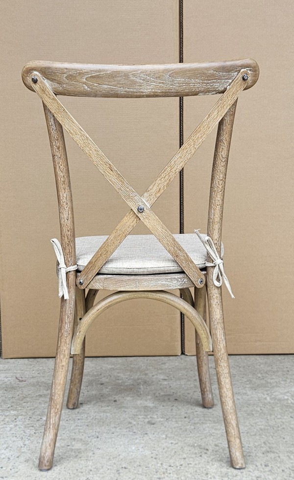 New Rustic Oak Crossback Chair For Sale