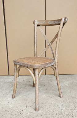 New Rustic Oak Crossback Chair For Sale