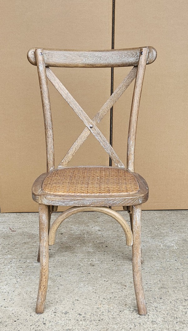 New Rustic Oak Crossback Chair For Sale