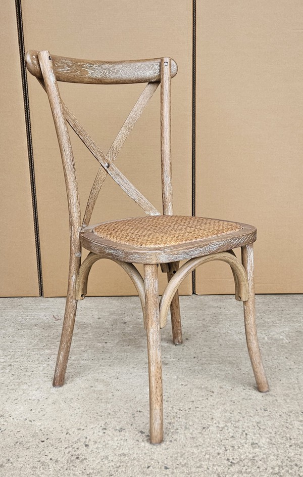 New Rustic Oak Crossback Chair For Sale