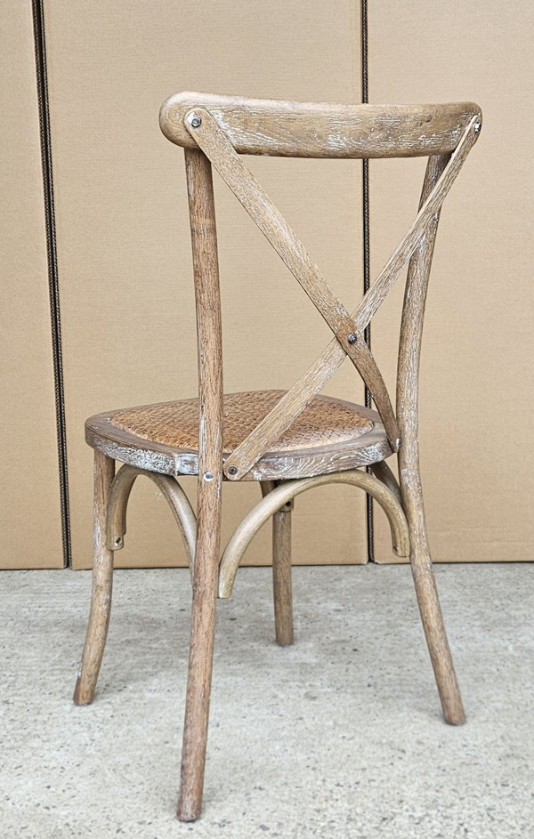 New Rustic Oak Crossback Chair For Sale