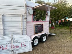 Pink pizza co Horsebox catering trailer