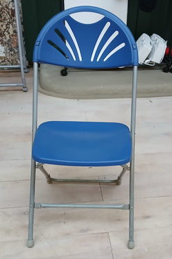 Secondhand Blue Folding Chairs For Sale