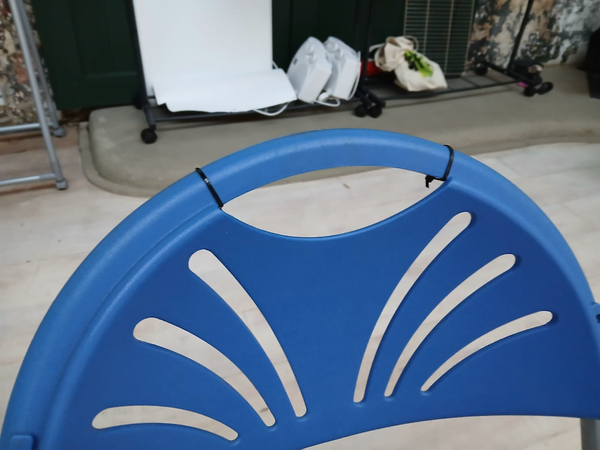 Secondhand Blue Folding Chairs For Sale