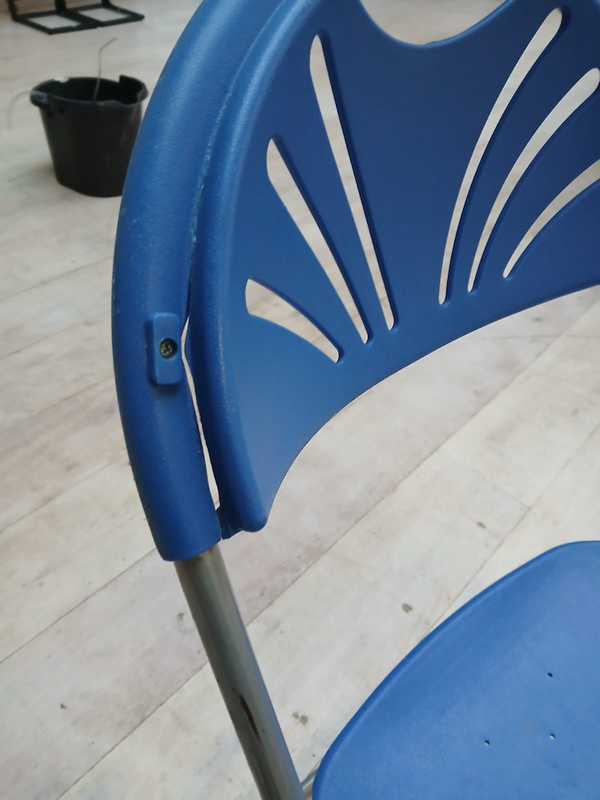 Secondhand Blue Folding Chairs For Sale