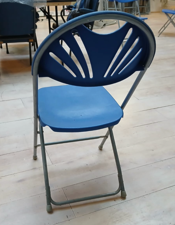 Secondhand Blue Folding Chairs For Sale