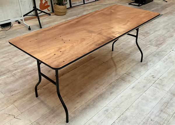 Secondhand Gloss Finished Wooden Banquet Table For Sale