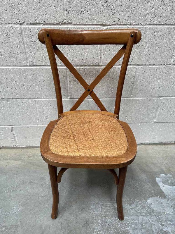 Oak Cross Back Chairs