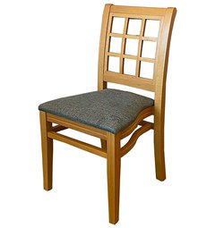 Secondhand 150x Oak Window Back Styled Stacking Chair For Sale