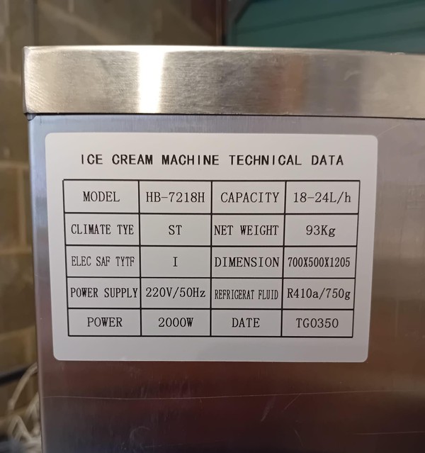 Ice Cream/Gelato/Sorbet Machine For Sale