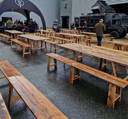 Secondhand 13x 8ft Wooden Trestle Table