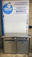 2x Foster HR150 Fridge And Steel Table Set For Sale