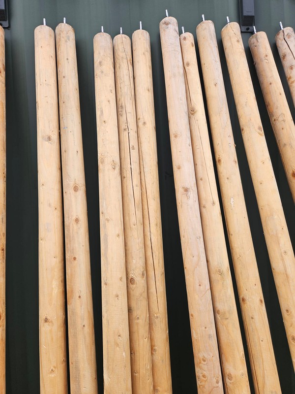 Wooden side poles