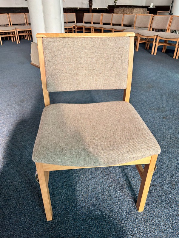 Linking Upholstered Church Chair