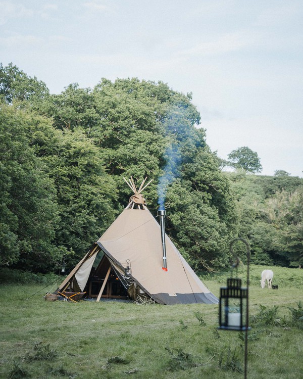 Rural glamping tipi