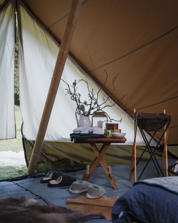 Tipi glamping accommodation