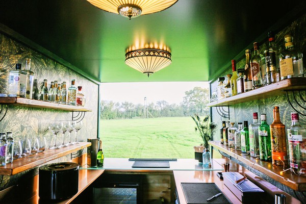 Wedding bar from converted horse box