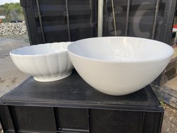 Large White Salad Bowl 34cm