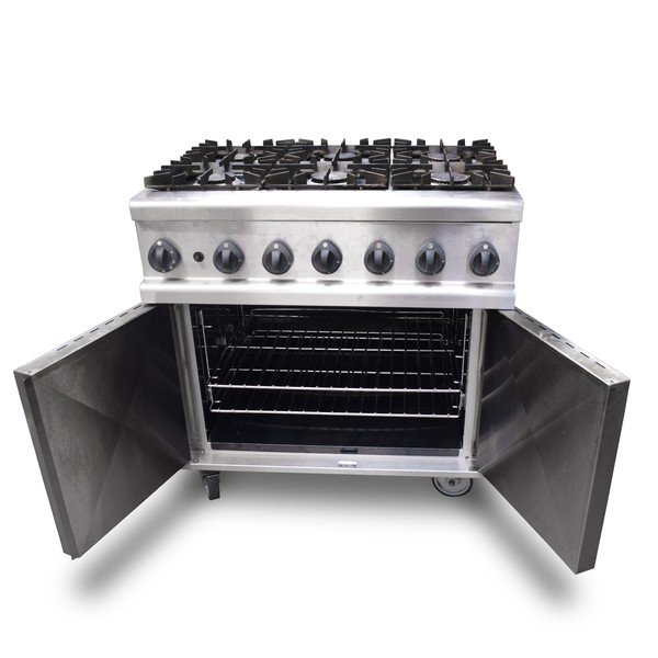 6 burner range cooker