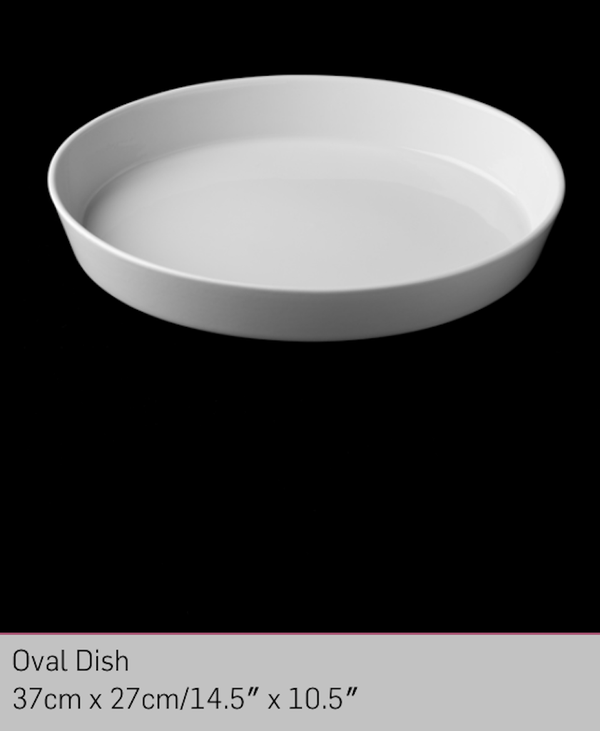 Ex Hire White Oval Dishes