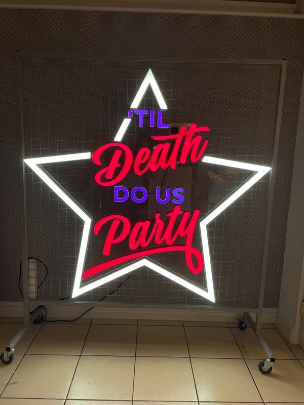 6ft Neon Wedding Sign