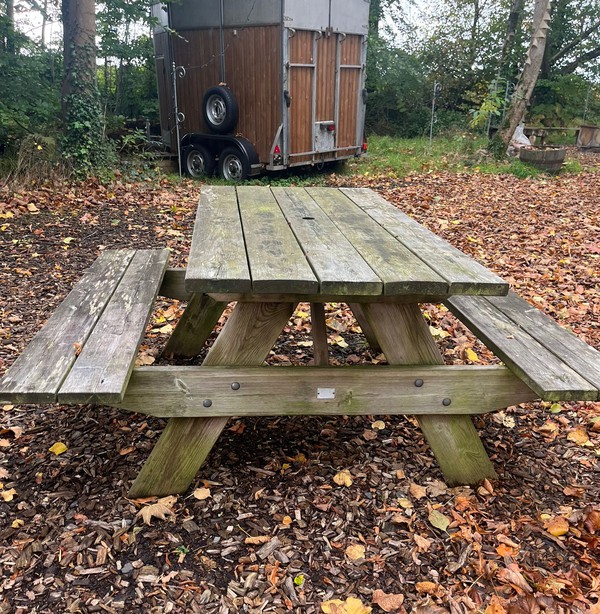 3x Picnic Bench And Table Set For Sale