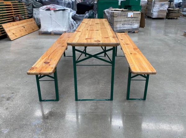 47x German Beer Table, Bench Sets For Sale