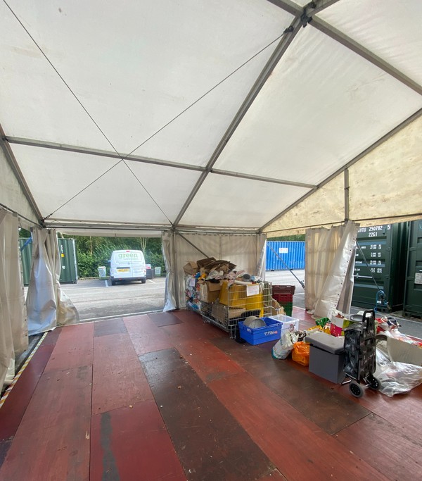 Secondhand 9m x 9m Marquee With Wooden Flooring