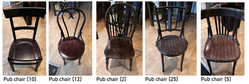 Secondhand 49x Dark Wood Pub Chairs For Sale