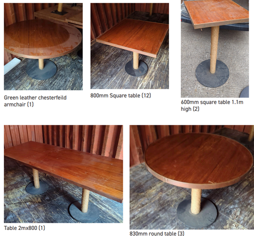 18x Bar Tables With Tiki Rope Detail For Sale 18x Bar Tables With Tiki Rope Detail For Sale