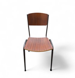 16x Vintage Mid Century Stacking Cafe Bar Chairs For Sale