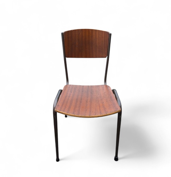 16x Vintage Mid Century Stacking Cafe Bar Chairs For Sale