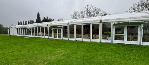 Used 35 x 15 Metre Glass Marquee For Sale