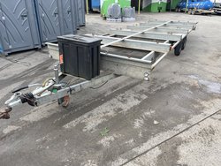 Single toilet transport trailer