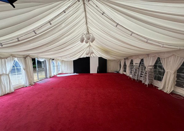 9m x 5m Glass Marquee For Sale