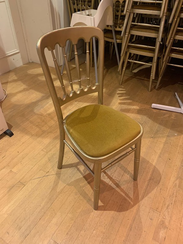 Secondhand Elegant Gold Cheltenham Chairs For Sale