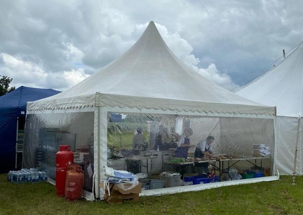 Secondhand 6m x 6m Pagoda Tent By Sunrise Marquees